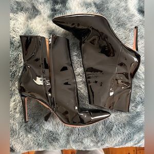 Aquazzura 37 black patent leather boot